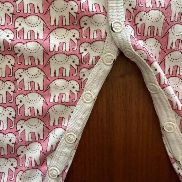 Roller Rabbit Hathi Button Down Footie PJs - Picture 3 of 5